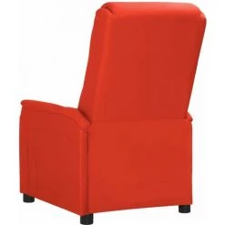 Fauteuil Inclinable électrique Rouge Similicuir VidaXL - Rouge -Pas Cher Fauteuil Magasin 67943932 4