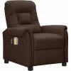 Fauteuil Inclinable électrique De Massage Marron Similicuir VidaXL - Brun