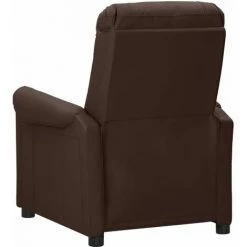 Fauteuil Inclinable électrique De Massage Marron Similicuir VidaXL - Brun -Pas Cher Fauteuil Magasin 67943934 4