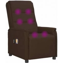 Fauteuil Inclinable électrique De Massage Marron Similicuir VidaXL - Brun -Pas Cher Fauteuil Magasin 67943938 5