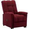 Fauteuil Inclinable Rouge Bordeaux Tissu VidaXL - Rouge -Pas Cher Fauteuil Magasin 67943956 1