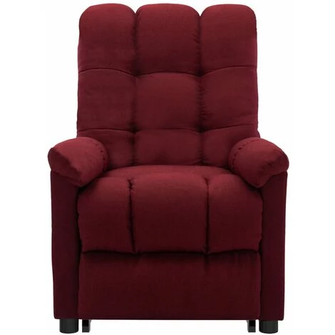 Fauteuil Inclinable Rouge Bordeaux Tissu VidaXL - Rouge 4 Fauteuil Inclinable Rouge Bordeaux Tissu VidaXL - Rouge – Image 2