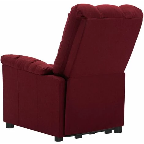 Fauteuil Inclinable Rouge Bordeaux Tissu VidaXL - Rouge 5 Fauteuil Inclinable Rouge Bordeaux Tissu VidaXL - Rouge – Image 3