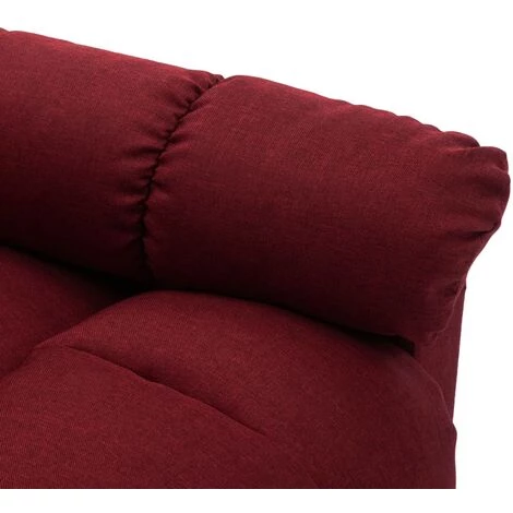 Fauteuil Inclinable Rouge Bordeaux Tissu VidaXL - Rouge 6 Fauteuil Inclinable Rouge Bordeaux Tissu VidaXL - Rouge – Image 4