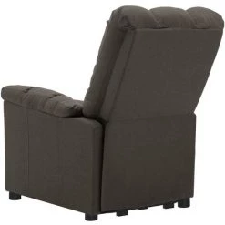 Fauteuil Inclinable De Massage Taupe Tissu VidaXL - Taupe -Pas Cher Fauteuil Magasin 67943957 3
