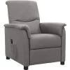 Fauteuil Inclinable électrique Gris Clair Tissu VidaXL - Gris -Pas Cher Fauteuil Magasin 67944012 1