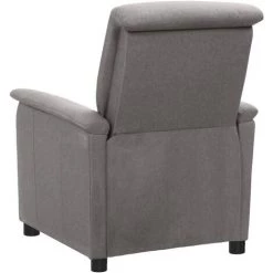 Fauteuil Inclinable électrique Gris Clair Tissu VidaXL - Gris -Pas Cher Fauteuil Magasin 67944012 4