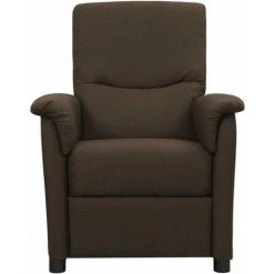 Fauteuil De Massage Inclinable électrique Marron Foncé Tissu VidaXL - Brun -Pas Cher Fauteuil Magasin 67944016 2
