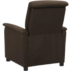 Fauteuil De Massage Inclinable électrique Marron Foncé Tissu VidaXL - Brun -Pas Cher Fauteuil Magasin 67944016 4