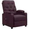 Fauteuil Inclinable électrique Violet Tissu VidaXL - Pourpre