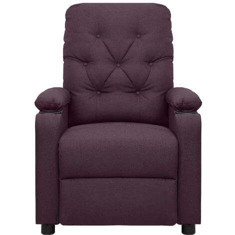 Fauteuil Inclinable électrique Violet Tissu VidaXL - Pourpre 4 Fauteuil Inclinable électrique Violet Tissu VidaXL - Pourpre – Image 2