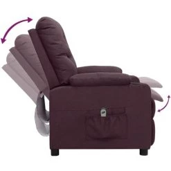 Fauteuil Inclinable électrique Violet Tissu VidaXL - Pourpre 11 Fauteuil Inclinable électrique Violet Tissu VidaXL - Pourpre -Pas Cher Fauteuil Magasin 67944020 5