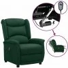 Fauteuil Inclinable électrique Vert Foncé Tissu VidaXL - Vert
