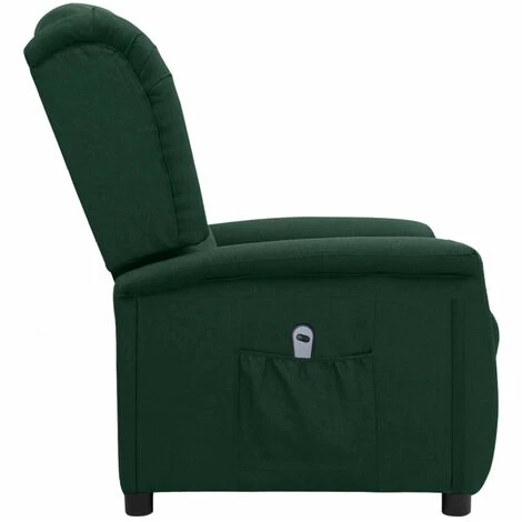 Fauteuil Inclinable électrique Vert Foncé Tissu VidaXL - Vert 6 Fauteuil Inclinable électrique Vert Foncé Tissu VidaXL - Vert – Image 4