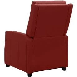 Fauteuil Inclinable électrique Rouge Bordeaux Similicuir VidaXL - Rouge -Pas Cher Fauteuil Magasin 67944037 4