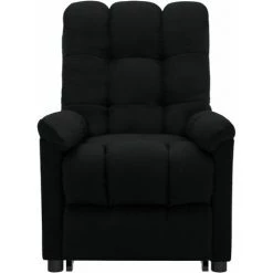 Fauteuil Inclinable Noir Tissu VidaXL - Noir -Pas Cher Fauteuil Magasin 67944044 2