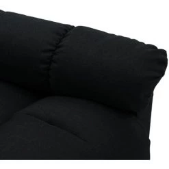 Fauteuil Inclinable Noir Tissu VidaXL - Noir -Pas Cher Fauteuil Magasin 67944044 5