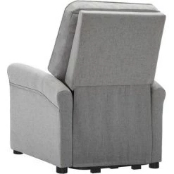 Fauteuil Inclinable Gris Clair Tissu VidaXL - Gris -Pas Cher Fauteuil Magasin 67944053 5