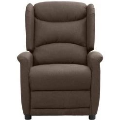 Fauteuil Inclinable électrique Taupe Tissu VidaXL - Taupe -Pas Cher Fauteuil Magasin 67944147 2