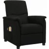 Fauteuil De Massage Inclinable électrique Noir Tissu VidaXL - Noir