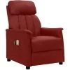 Fauteuil De Massage Inclinable électrique Bordeaux Similicuir VidaXL - Rouge