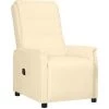 Fauteuil Inclinable électrique Crème Similicuir VidaXL - Crème -Pas Cher Fauteuil Magasin 67944171 1