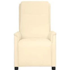 Fauteuil Inclinable électrique Crème Similicuir VidaXL - Crème -Pas Cher Fauteuil Magasin 67944171 2