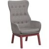 Chaise De Relaxation Gris Clair Tissu VidaXL - Gris -Pas Cher Fauteuil Magasin 67944186 1