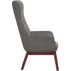 Chaise De Relaxation Gris Clair Tissu VidaXL - Gris -Pas Cher Fauteuil Magasin 67944186 4