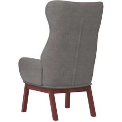 Chaise De Relaxation Gris Clair Tissu VidaXL - Gris -Pas Cher Fauteuil Magasin 67944186 5