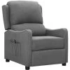 Fauteuil Inclinable électrique Gris Clair Tissu VidaXL - Gris