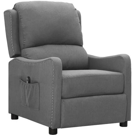 Fauteuil Inclinable électrique Gris Clair Tissu VidaXL - Gris 3 Fauteuil Inclinable électrique Gris Clair Tissu VidaXL - Gris