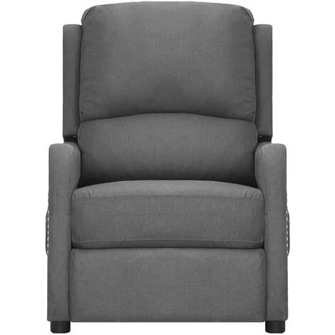 Fauteuil Inclinable électrique Gris Clair Tissu VidaXL - Gris 4 Fauteuil Inclinable électrique Gris Clair Tissu VidaXL - Gris – Image 2