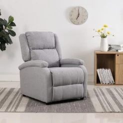 DOC&ET² Fauteuil Inclinable TV Gris Clair Tissu - Gris 8 DOC&ET² Fauteuil Inclinable TV Gris Clair Tissu - Gris -Pas Cher Fauteuil Magasin 68110159 2