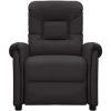 DOC&ET² Fauteuil Inclinable Noir Similicuir - Noir