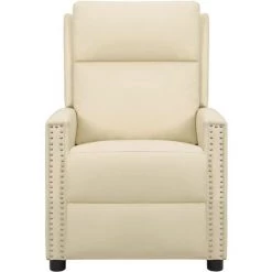 DOC&ET² Fauteuil Inclinable Crème Similicuir - Crème