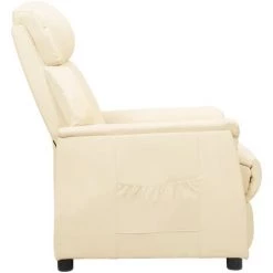 DOC&ET² Fauteuil Inclinable Crème Similicuir - Crème 9 DOC&ET² Fauteuil Inclinable Crème Similicuir - Crème -Pas Cher Fauteuil Magasin 68111681 3