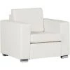 BELIANI Fauteuil En Cuir Blanc - Blanc 2 BELIANI Fauteuil En Cuir Blanc - Blanc -Pas Cher Fauteuil Magasin 6812294 1