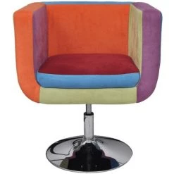 LangRay Meubles Fauteuil Avec Design De Patchwork Cube Tissu -Pas Cher Fauteuil Magasin 68277071 2