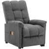 Fauteuil Inclinable De Massage Gris Clair Tissu VidaXL - Gris -Pas Cher Fauteuil Magasin 68293025 1