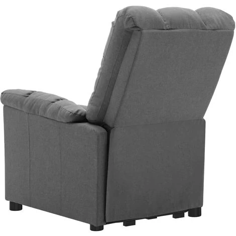 Fauteuil Inclinable De Massage Gris Clair Tissu VidaXL - Gris 6 Fauteuil Inclinable De Massage Gris Clair Tissu VidaXL - Gris – Image 4