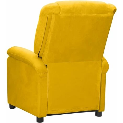Fauteuil Inclinable électrique Jaune Velours VidaXL - Jaune 6 Fauteuil Inclinable électrique Jaune Velours VidaXL - Jaune – Image 4