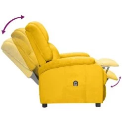 Fauteuil Inclinable électrique Jaune Velours VidaXL - Jaune 11 Fauteuil Inclinable électrique Jaune Velours VidaXL - Jaune -Pas Cher Fauteuil Magasin 68304201 5
