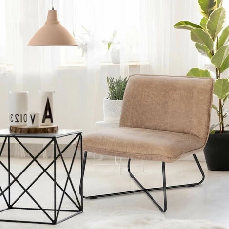 AUTRES Fauteuil Bas IVO - Tissu Marron - Style Contemporain - L 63 X P 75 X H 70 Cm 4 AUTRES Fauteuil Bas IVO - Tissu Marron - Style Contemporain - L 63 X P 75 X H 70 Cm – Image 2