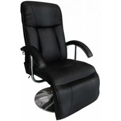 HELLOSHOP26 Fauteuil De Massage Confort Relaxant Massage Massant Détente Noir - Noir