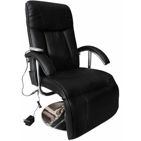 HELLOSHOP26 Fauteuil De Massage Confort Relaxant Massage Massant Détente Noir - Noir 6 HELLOSHOP26 Fauteuil De Massage Confort Relaxant Massage Massant Détente Noir - Noir – Image 4