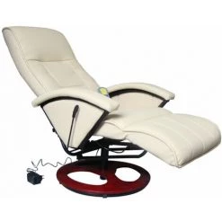HELLOSHOP26 Fauteuil De Massage Confort Relaxant Massage Massant Détente Beige - Beige
