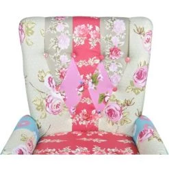 VidaXL Fauteuil En Style Français Avec Design De Patchwork Tissu - Multicolore -Pas Cher Fauteuil Magasin 733228 5