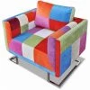 VidaXL Fauteuil Cube Avec Design De Patchwork Chrome Tissu - Multicolore 2 VidaXL Fauteuil Cube Avec Design De Patchwork Chrome Tissu - Multicolore -Pas Cher Fauteuil Magasin 733403 1