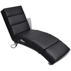 Chaise Longue De Massage Similicuir Noir VidaXL